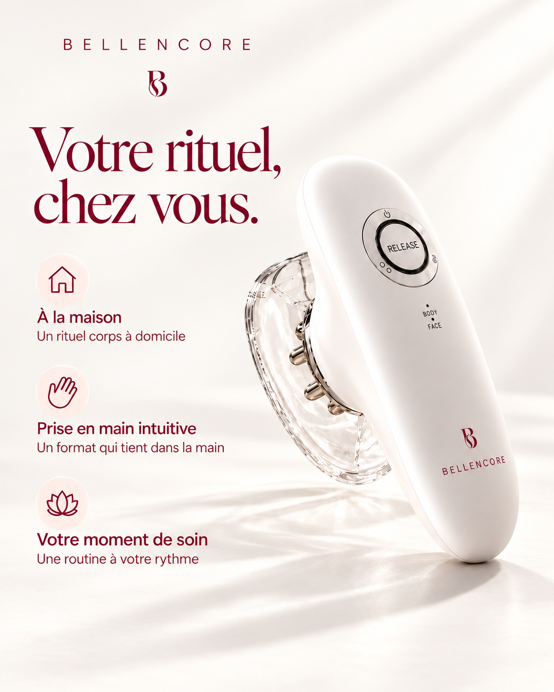Ondélia et trois bénéfices d’usage : à la maison, prise en main intuitive, moment de soin